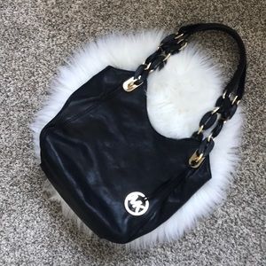 Michael Kors Black Leather Shoulderbag